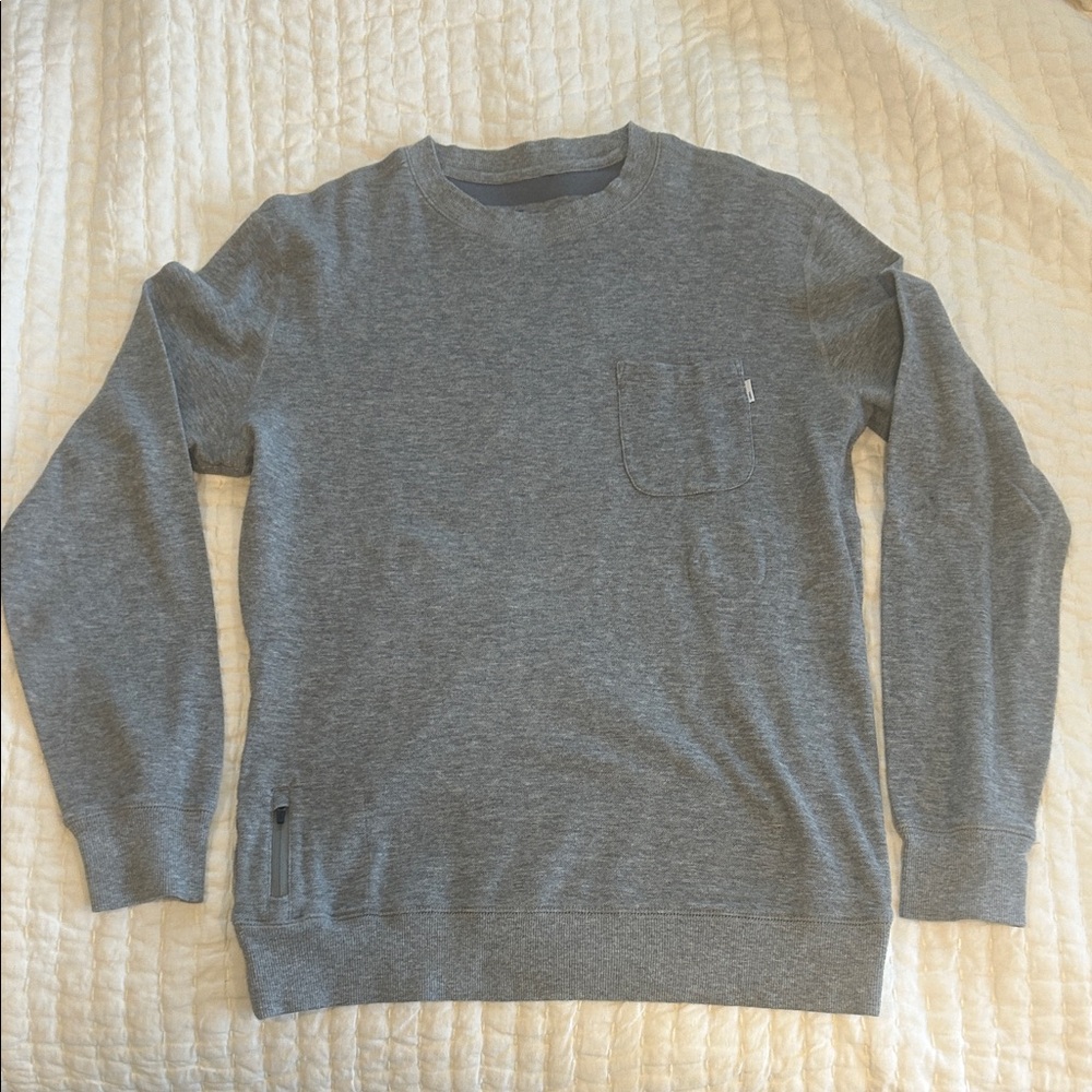 Vuori Men's Heathered Gray Jeffreys Crewneck Sweater